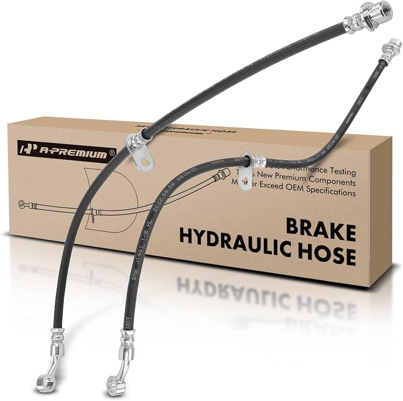 A-Premium Front Brake Hydraulic Hose Compatible with Honda | for Civic 2006 2007 2008 2009 2010 2011 1.8L 2.0L - Replace# 01464SVAA00(Set of 2)