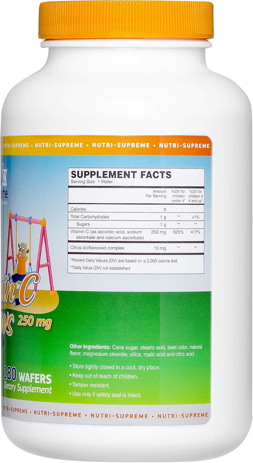 Nutri Supreme Vitamin C Chews 180 Wafers Cherry Flavor