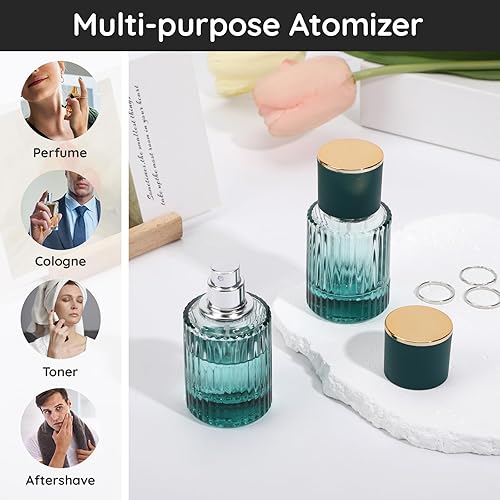 Miniatura 5 de Segbeauty Botellas de viaje recargables de 1 oz, botellas de perfume vacías de 1.0 fl oz, 2 botellas de spray de perfume vintage, botella de spray