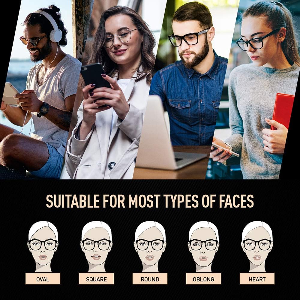 Blue Light Blocking Glasses Computer/Gaming/Reading Glasses for Women Men 2 Pack