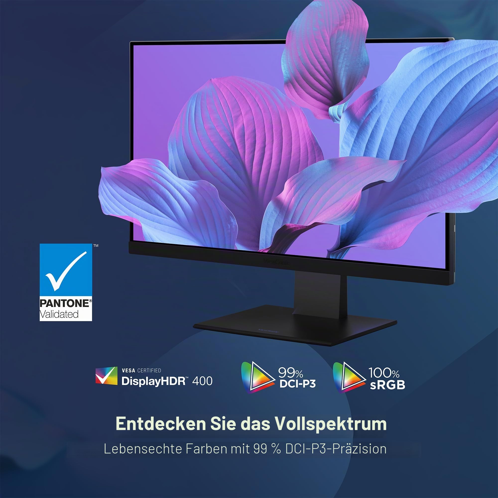 ViewSonic VP2788-5K Monitor 5K 27 zoll 5120x2880, Professioneller Monitor für MacBook, 100W Thunderbolt 4, ΔE＜2, 99% DCI-P3, 218 PPI, HDR 400, Verstellbarer Ständer, Pantone-validiert, USB-C, HDMI, DP
