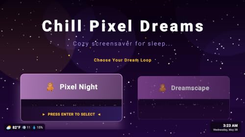 Rêves de pixels - Économiseur d'écran douillet pour la relaxation et le sommeil. – vue 2