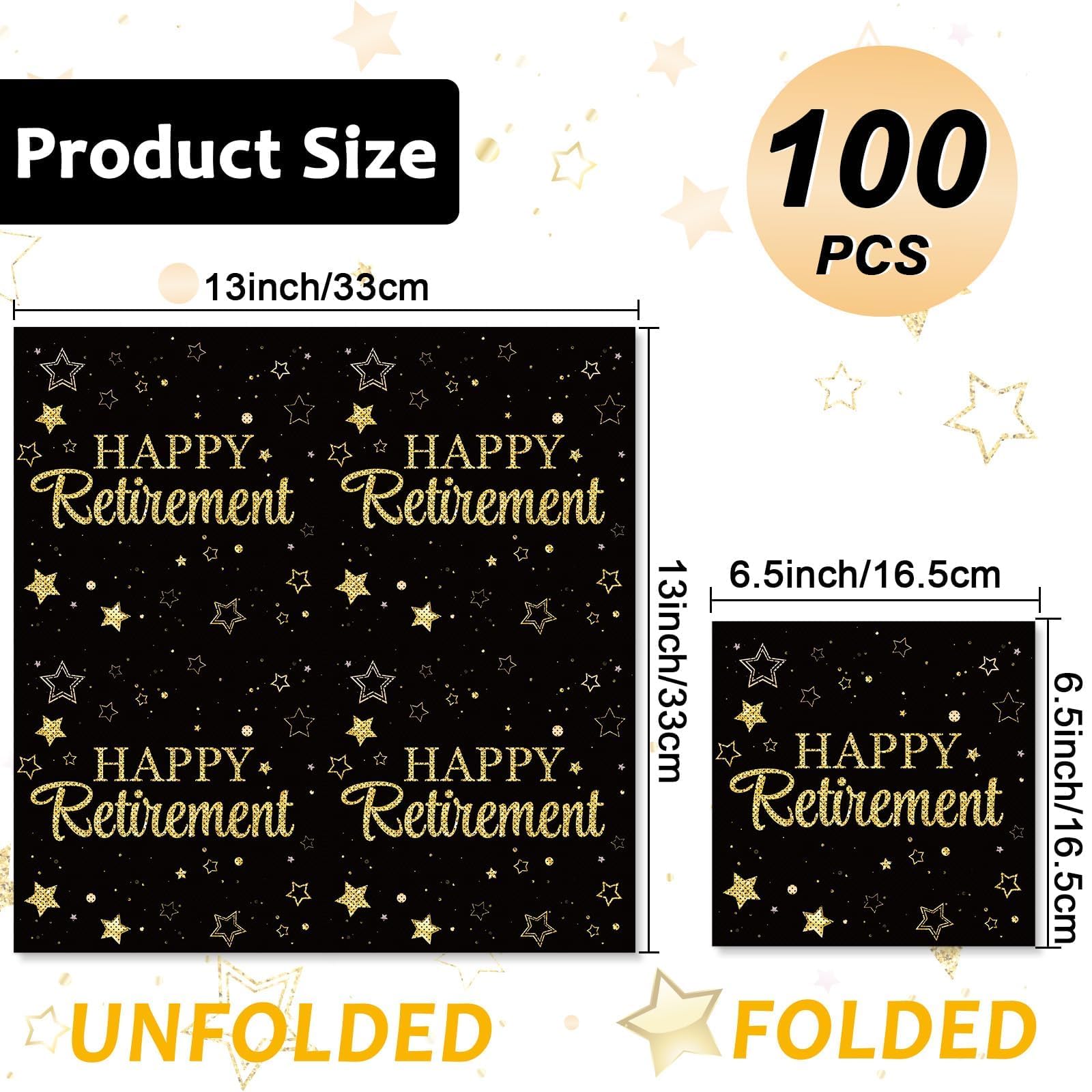 Büro Geschenktüte Geschenktüte Ruhestand Schwarz/Gold - Mit Karte \u0026  Seidenpapier Für Abschiedsgeschenke Schwarz Gold Geschenktüte, image size:1600x1600