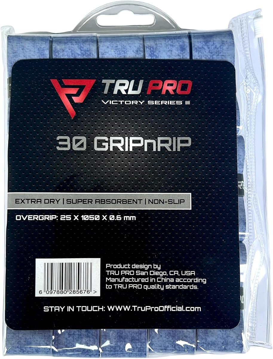 GripnRip Overgrips 30-Pack | Extra Dry | Super Absorbent | Non-Slip