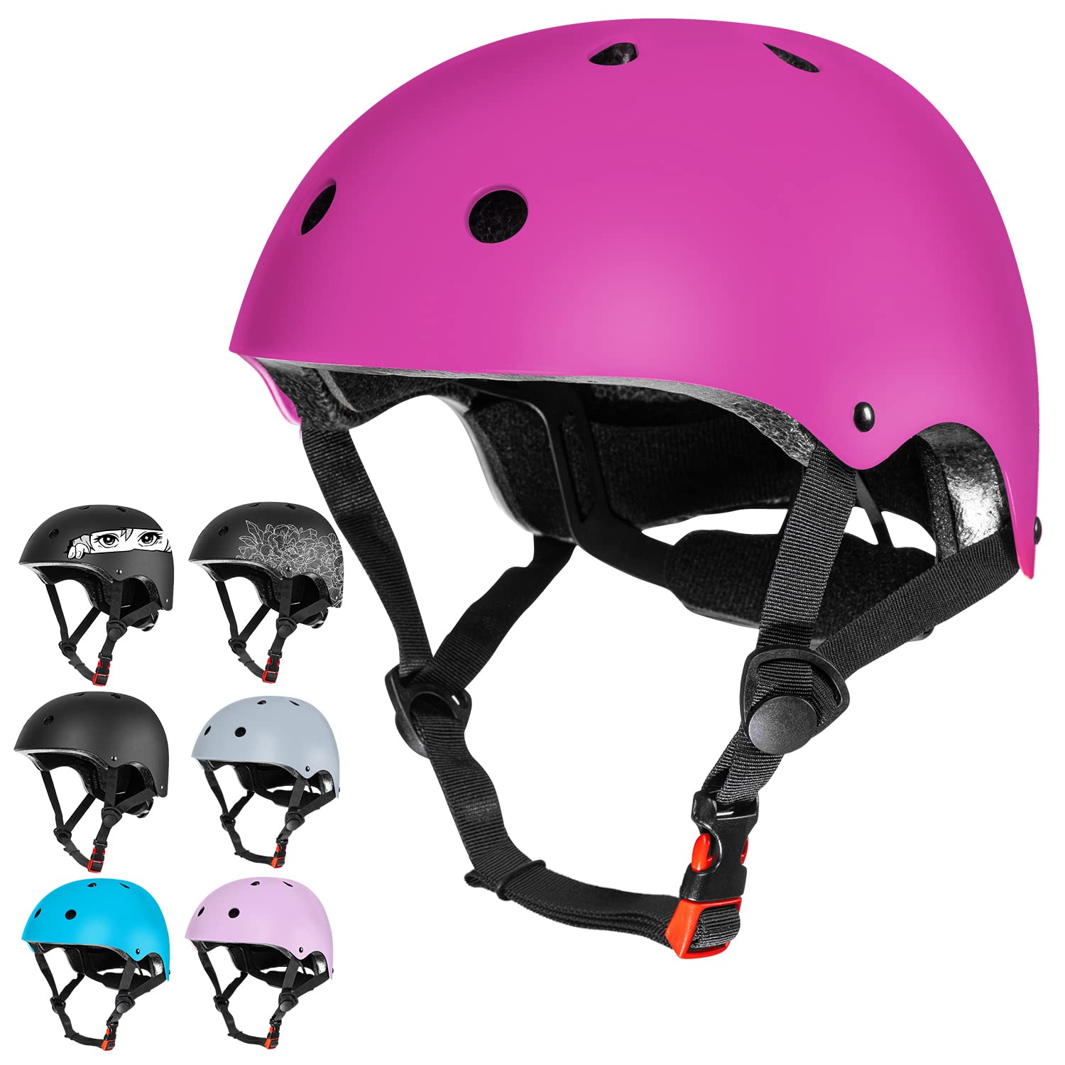 MhIL Adults & Kids Bike Helmets for Men & Women – Kids Helmet for Boys & Girls, Bicycle Toddler Helmets for Skateboard, Scooter, Cycling, Adjustable Multi-Sport Helmets for Toddlers, Kids & Adults