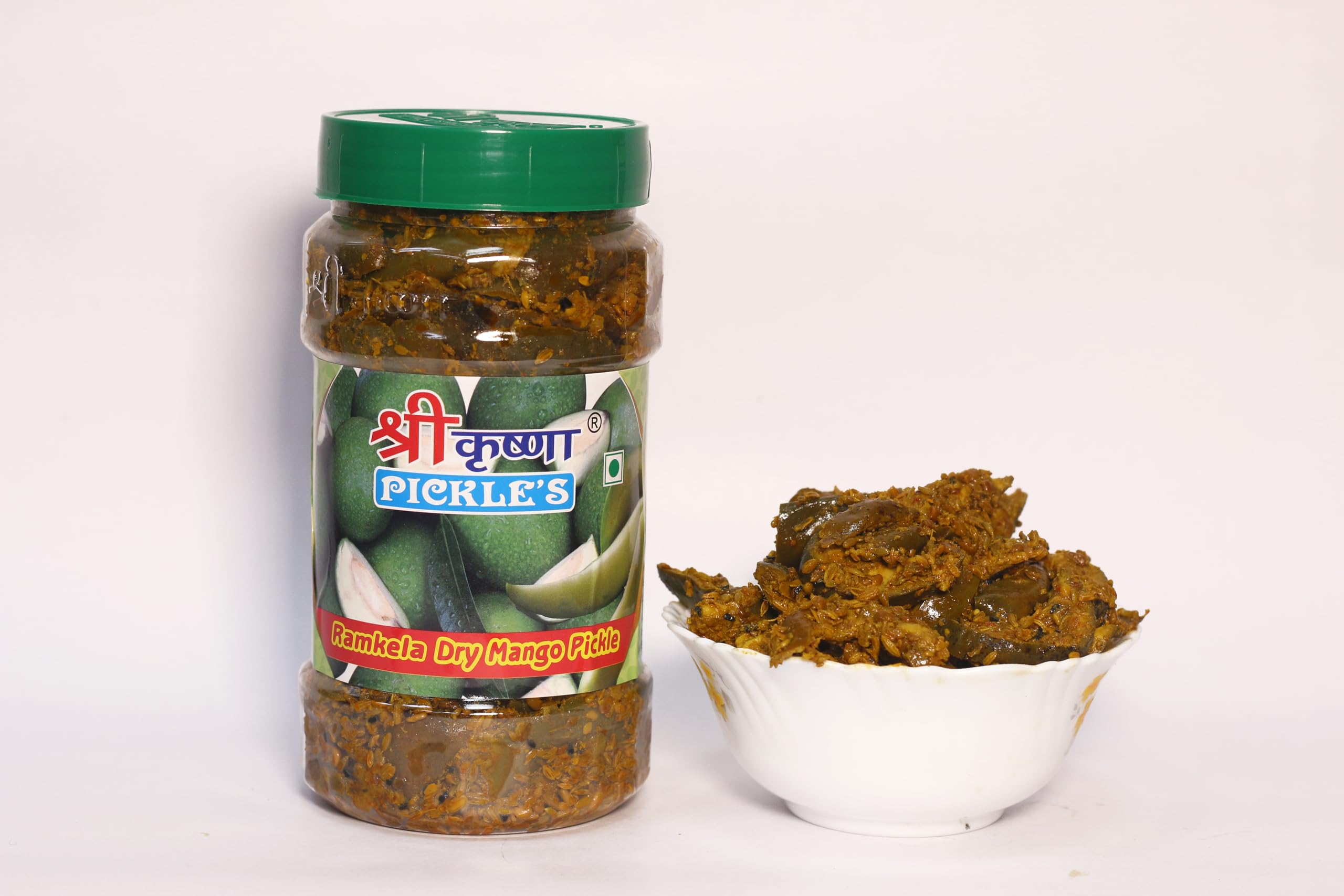 SHRI KRISHNA PICKLES Mango Pickle, Aam Ka Seedless Achar, Homemade, Natural, Organic & Fresh, Veg, Spicy, Tangy & Tasty Achaar, No Artificial Colors & Additives, Glass Jar Pack of 500 grams (Dry)-image-9
