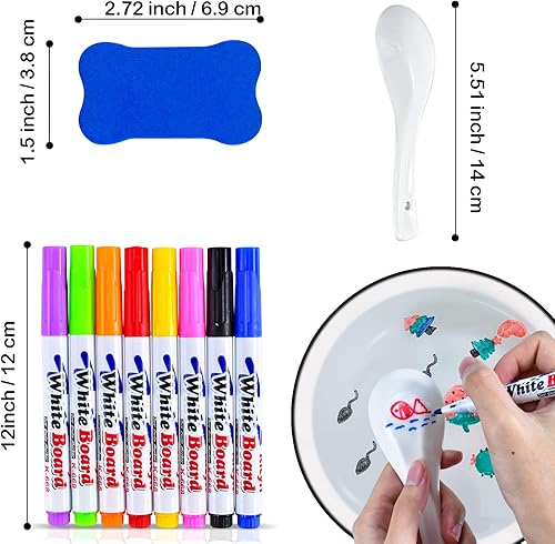 Miniatura 2 de Bolígrafo mágico de pintura al agua, 8 colores, juego de dibujo mágico de pintura al agua para niños, bolígrafo mágico de pintura al agua para