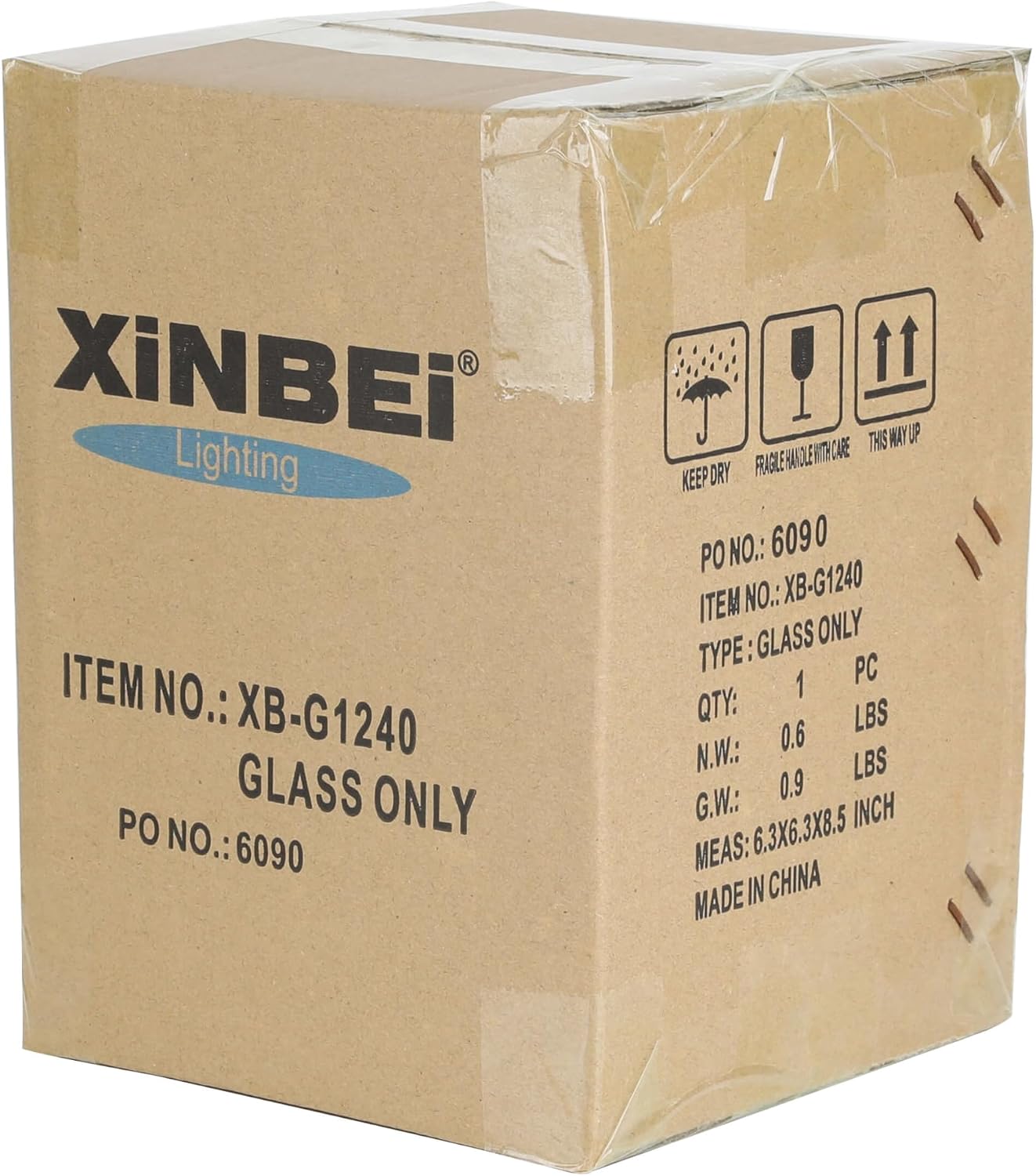 XiNBEi Lighting Replacement Clear Glass for XB-1240 & XB-1295 Series XB-G1240