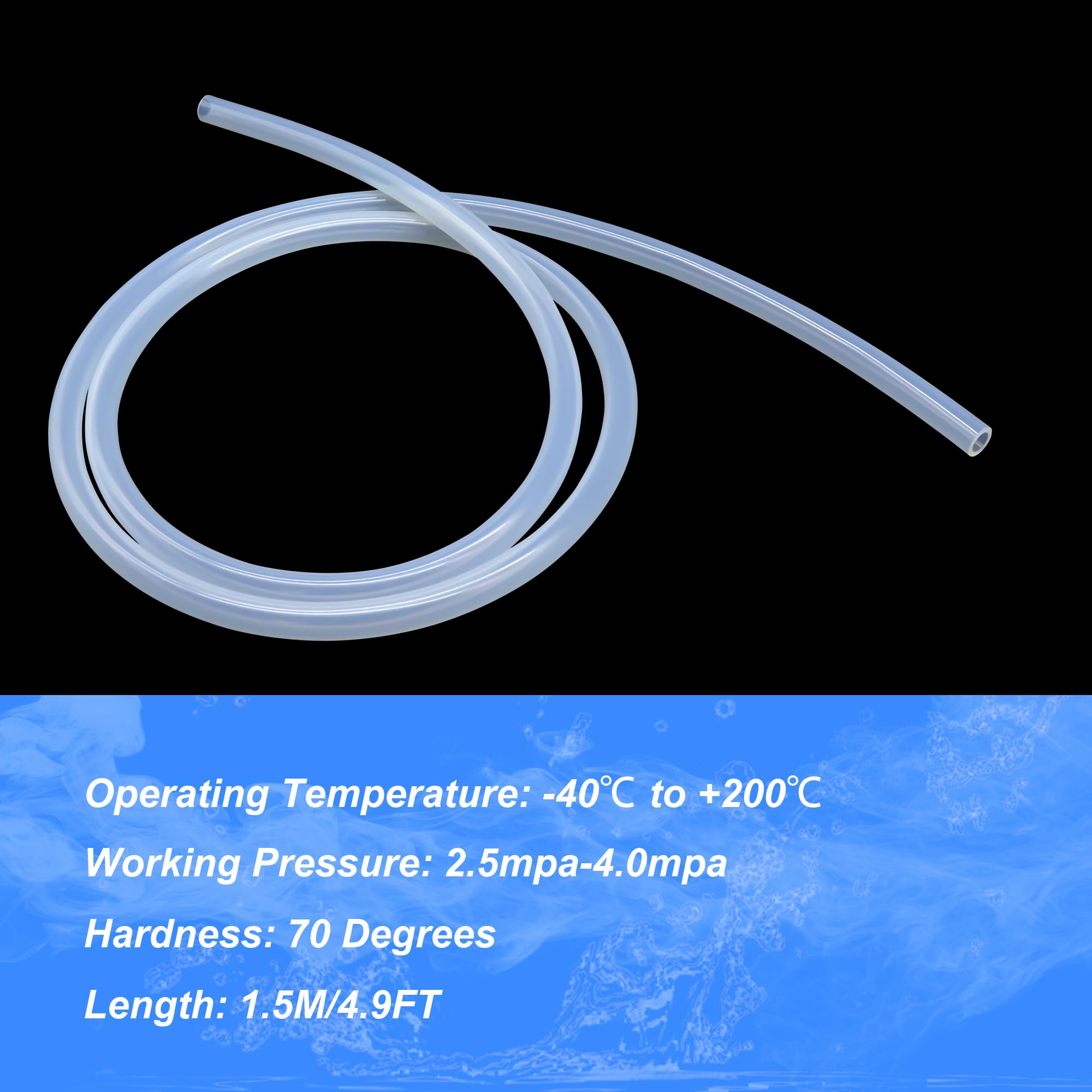 Tuyau Silicone Alimentaire 5m - 9x12mm - Résistant Haute Température (-50°C à +200°C) - Pour Pompe Eau/Huile/Gaz