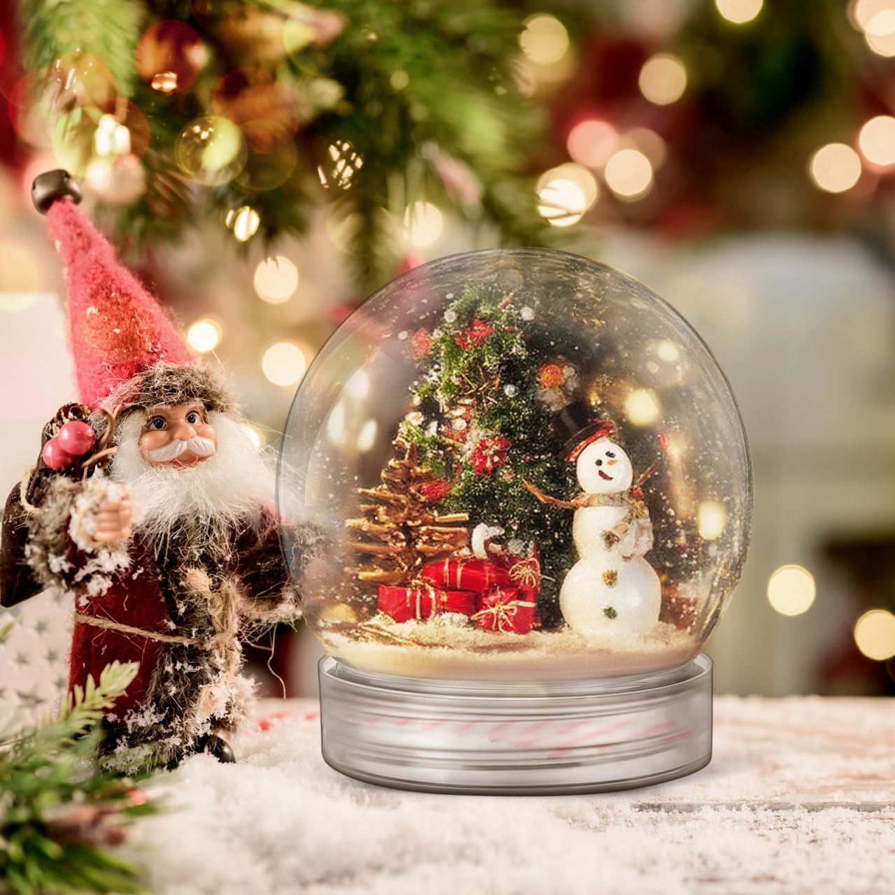 150ml Leere Schneekugel Mit Schraubverschluss, 40 Stück Weihnachten DIY Schneekugeln Zum Befüllen, Kunststoff-Schneekugeln Set Für Lichterketten, Kekse, Pflanzen, Blumen
