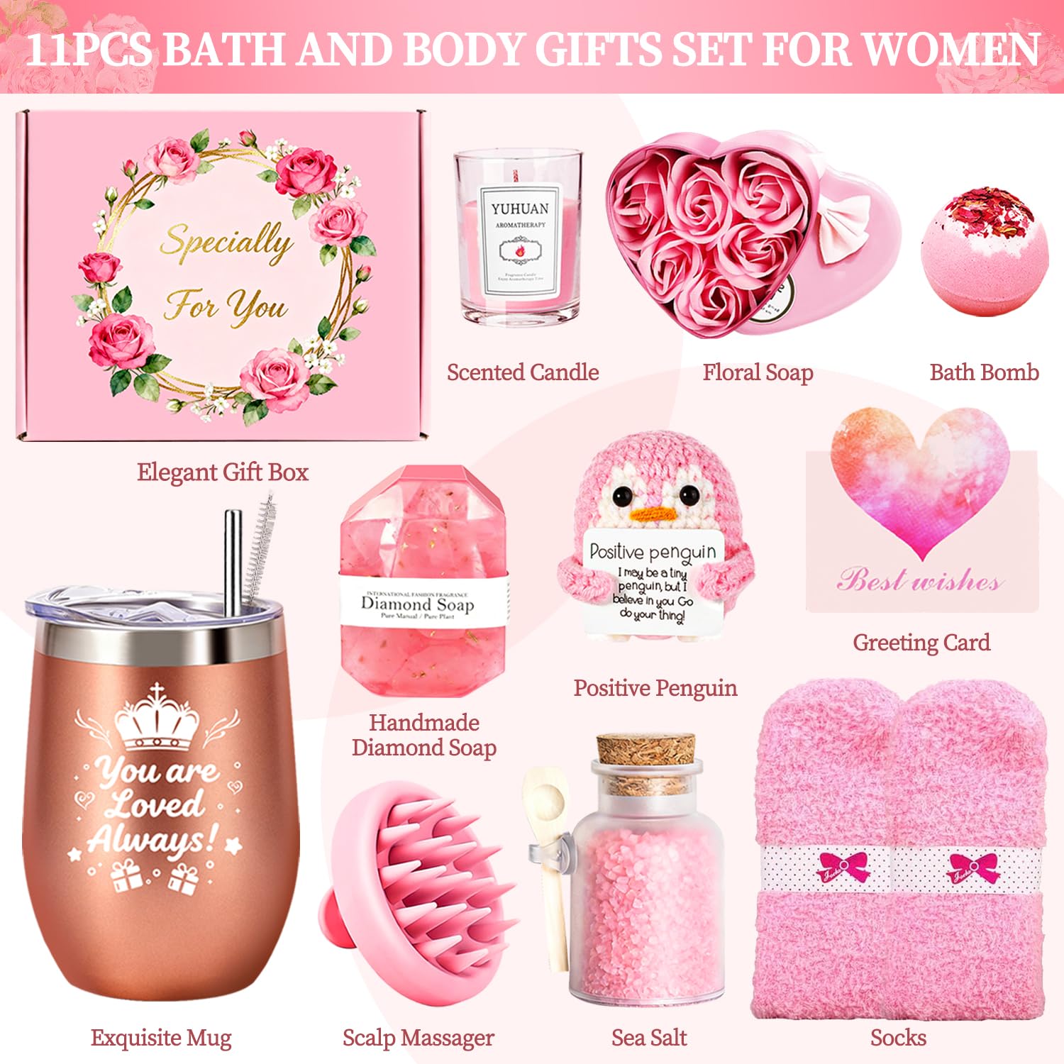 Regali per donne, regalo di compleanno, regalo di compleanno per la mamma, migliore amica, sorella, cesto regalo, set regalo da donna 18, 30, 40, 50, 60, 70 compleanno