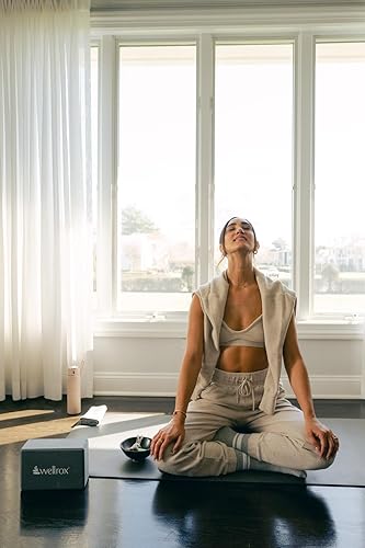 Miniatura 7 de Wellrox Bloque de yoga de apoyo antideslizante EVA para yoga, pilates, estiramiento y meditación (4 x 6 x 9 pulgadas)