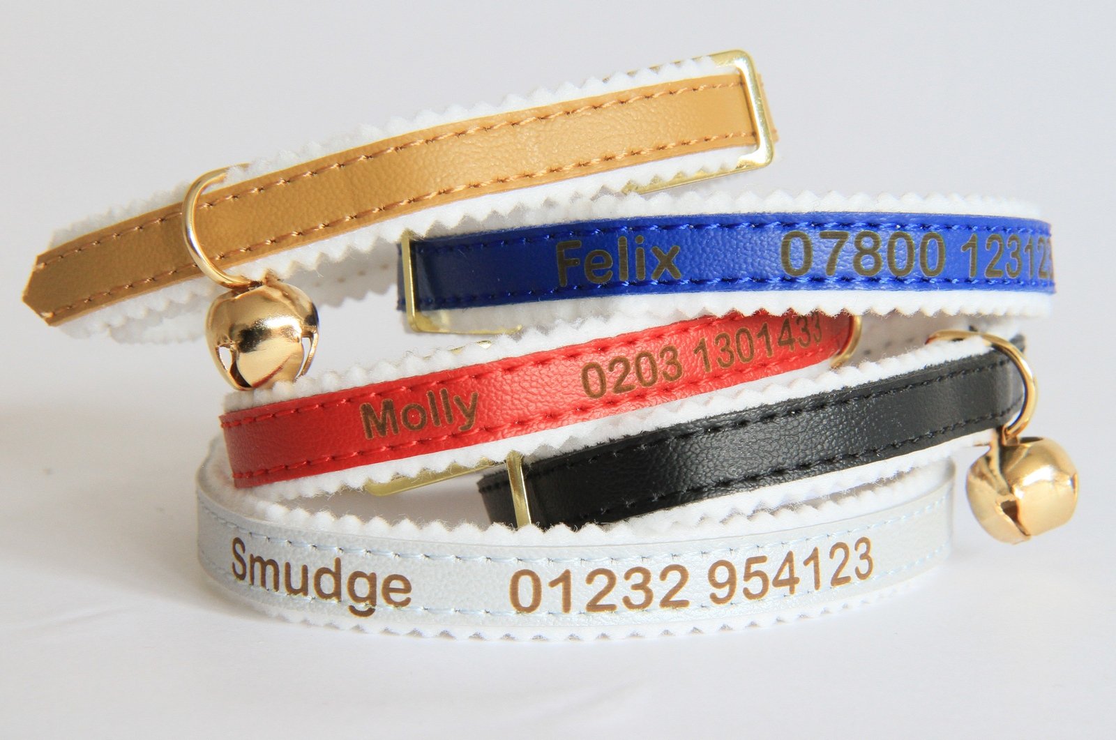 CustomDesign.Shop Collar Personalizado para Gatos y Gatitos | Diseñe su Etiqueta de identificación única para su Gato | Grabado con láser (Negro)