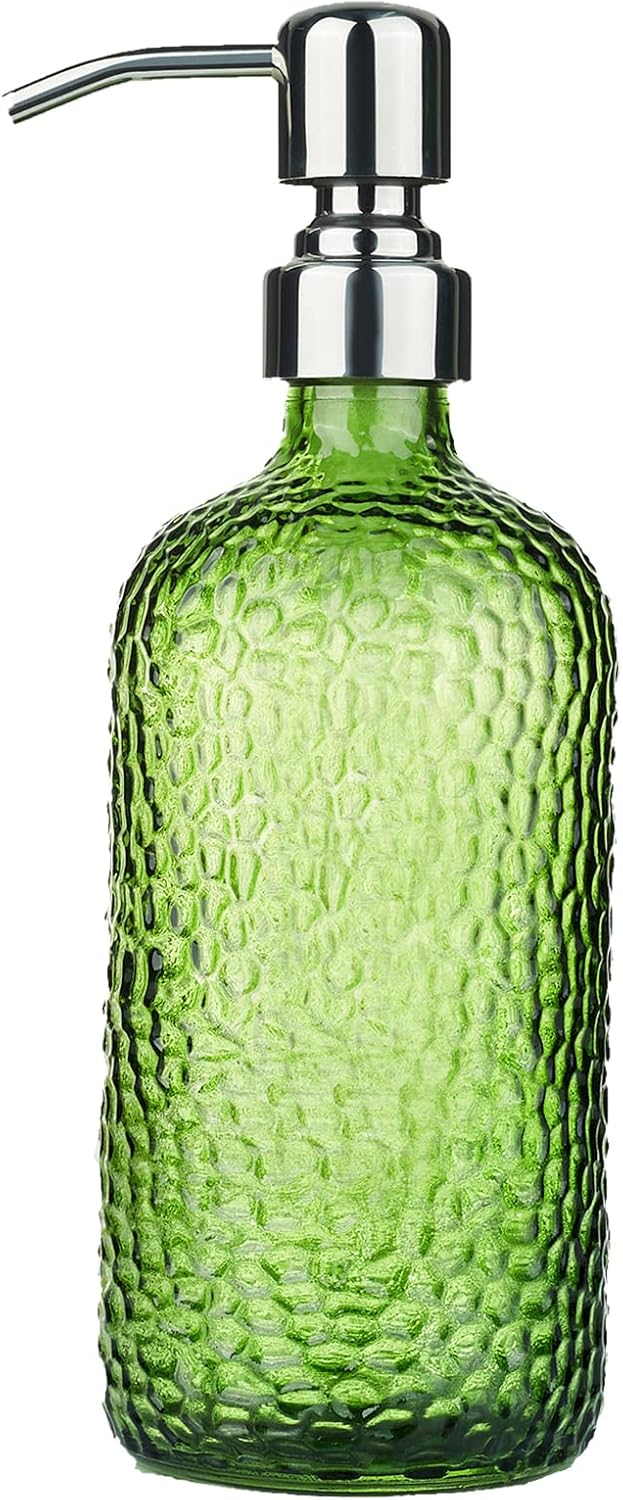 Amazon.com: Flmeyaza Bathroom Hand Soap Dispenser - 16Oz Glass Kitchen ...