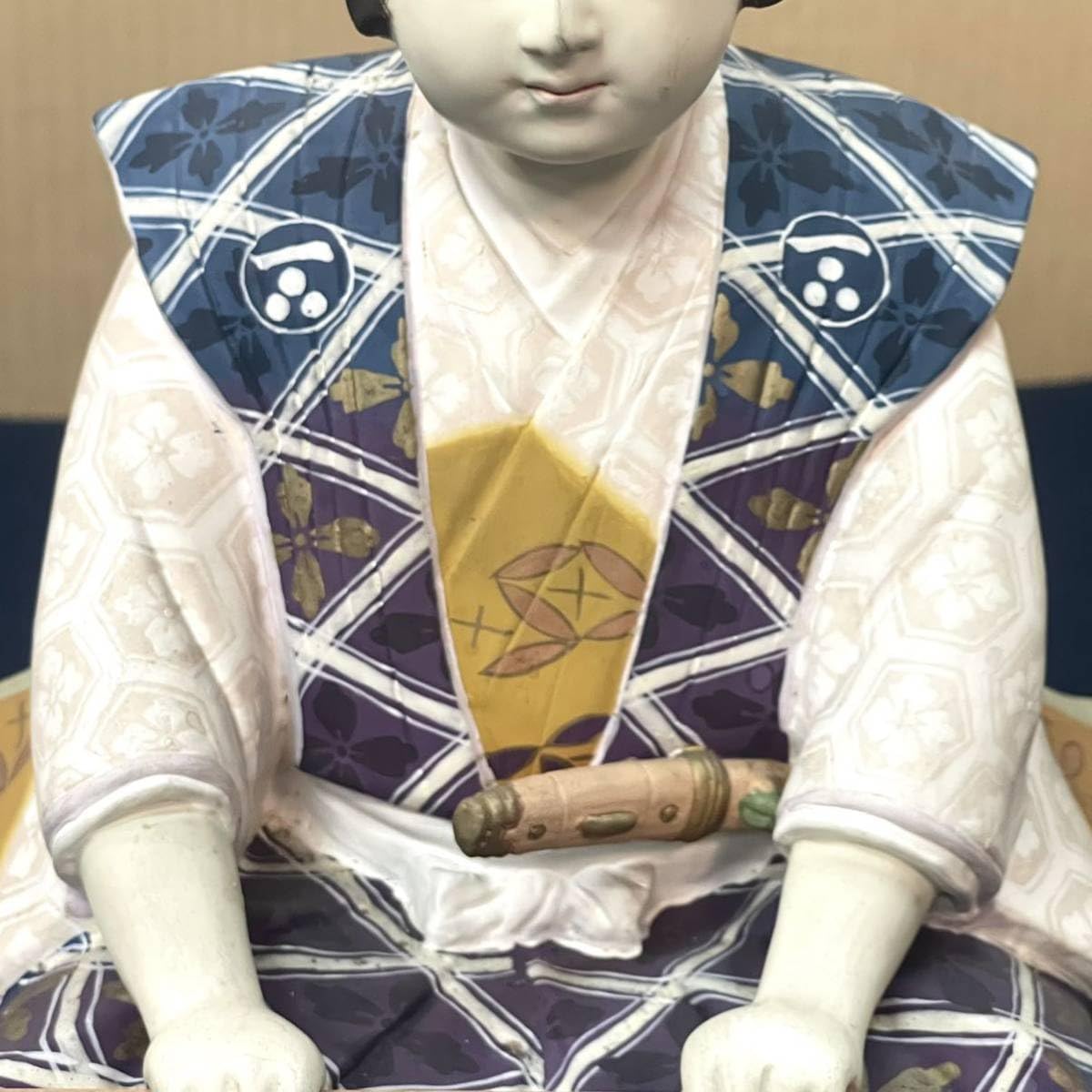 Amazon.co.jp: 骨董アンティーク時代物 日本人形陶器人形 毛利元就  