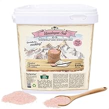 Nortembio Rosa Himalaya-Salz 6,4 Kg. Extra Feinkorn (0,5-1 mm). 100% Natürliches Salz. Reich an Mineralien. Gesundes Kochen. Unraffiniert. Ohne Konservierungsstoffe. Aus Punjab Pakistan.