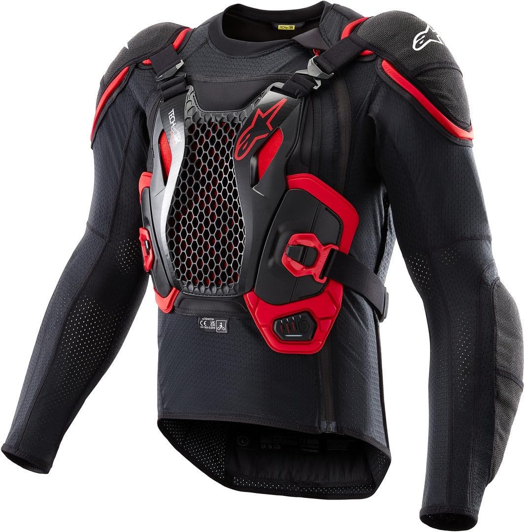 Alpinestars Tech-Air Off-Road Maglietta di protezione dell'airbag, nero/rosso, L