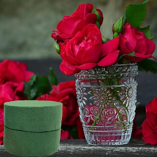 Miniatura 10 de MYYZMY - 5 piezas de espuma floral, 3 pulgadas, ladrillos de espuma floral húmedos secos redondos para flores artificiales