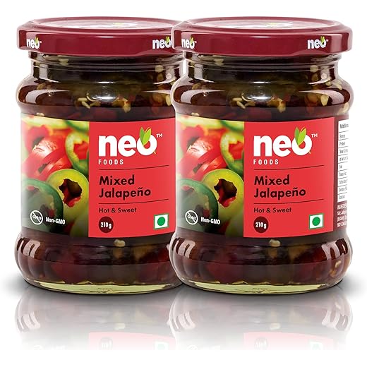 Neo Foods Mixed Jalapenos Hot & Sweet Ready to Eat Fibre Ric