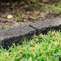 Vista 8 de Beuta - Bordes de piedra sintética con picos de anclaje para entrada, patio o jardín, borde de ladrillos flexibles, sección de 6 ladrillos