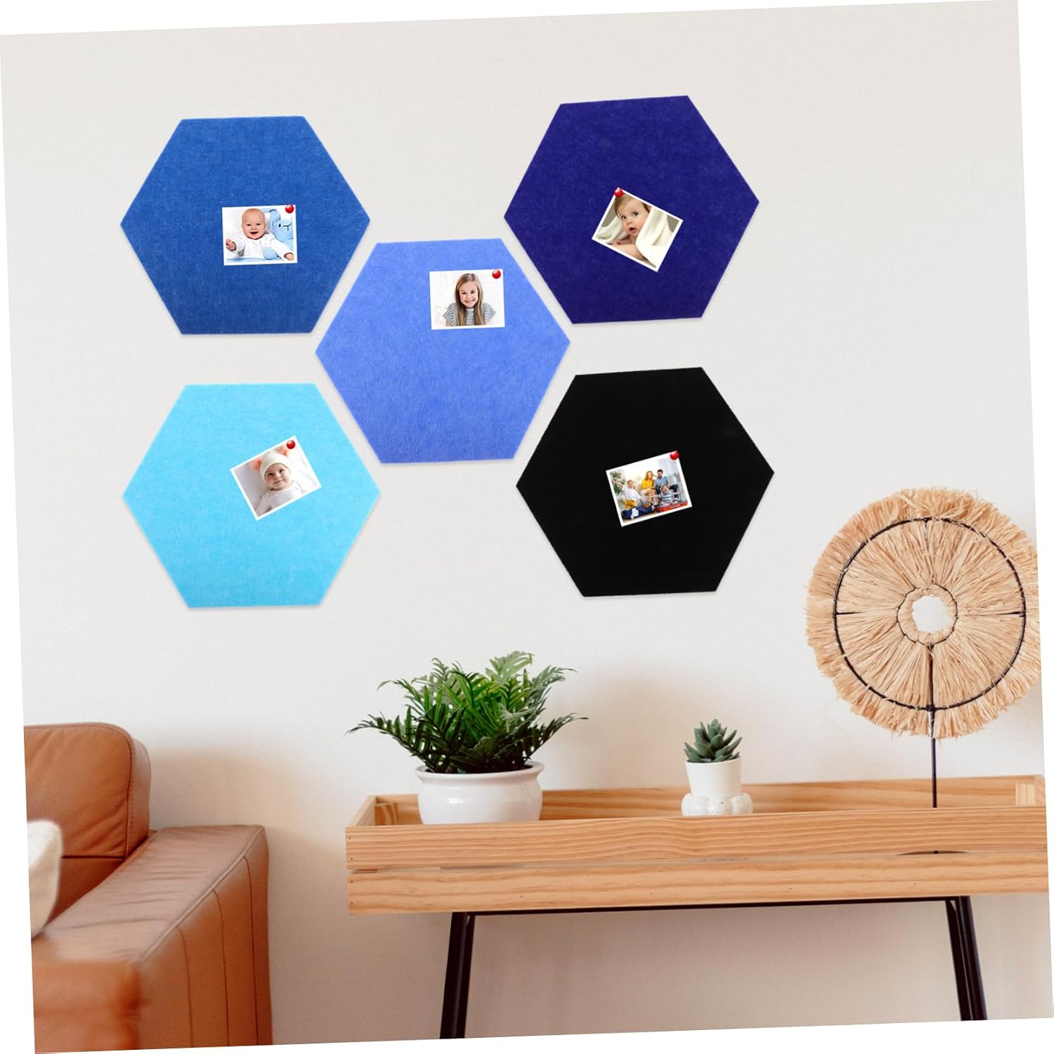 5pcs Adhesive Display Board Wall Felt Board Creative Message Display Bulletin Memo Notice