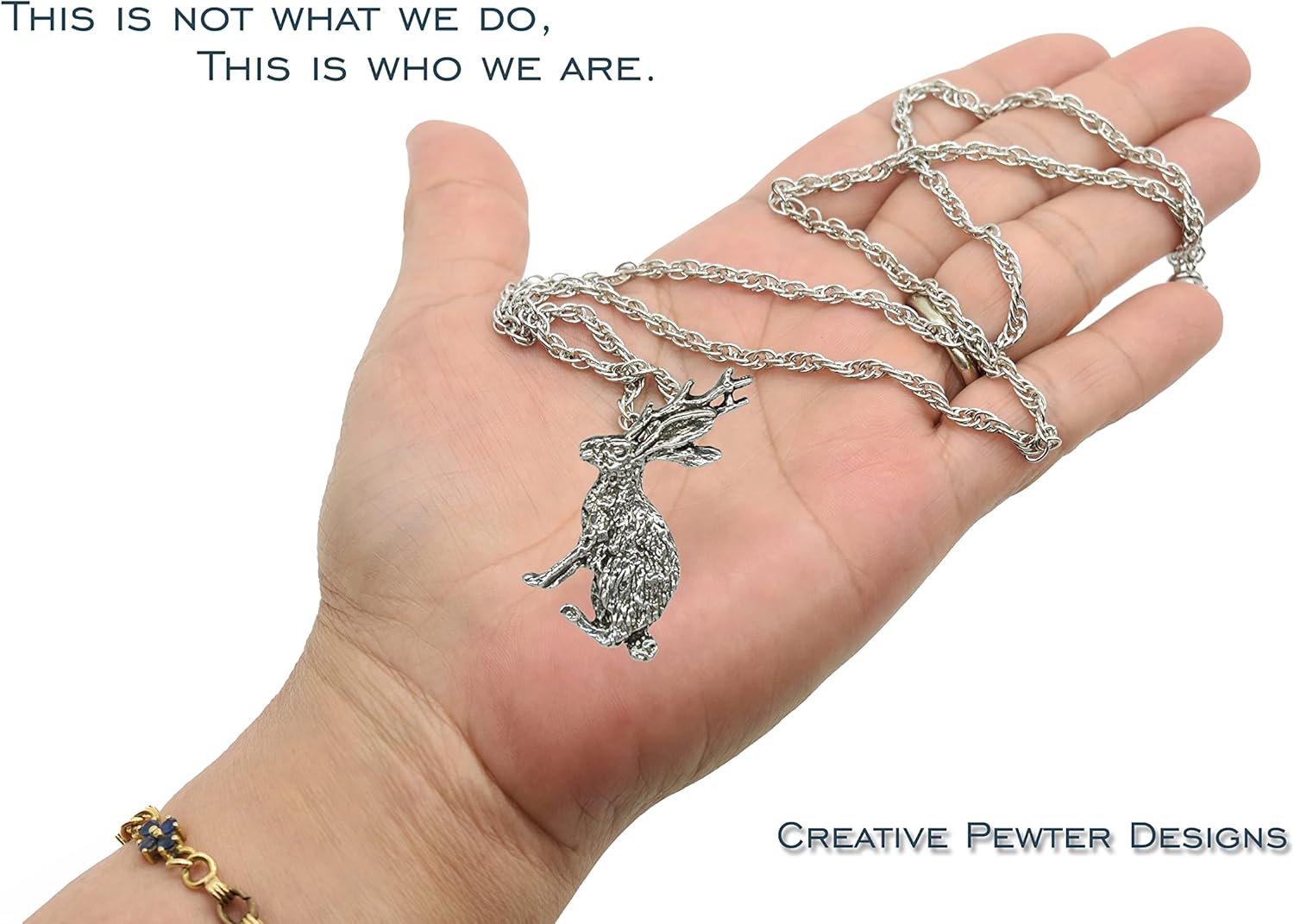 Jackalope Pendant, Jackalope Necklace, A194PEN, Jackalope Charm, Jackalope, Mythical Creatures, Fearsome Critter, Jackalope Jewelry, Charm, Handmade in the USA