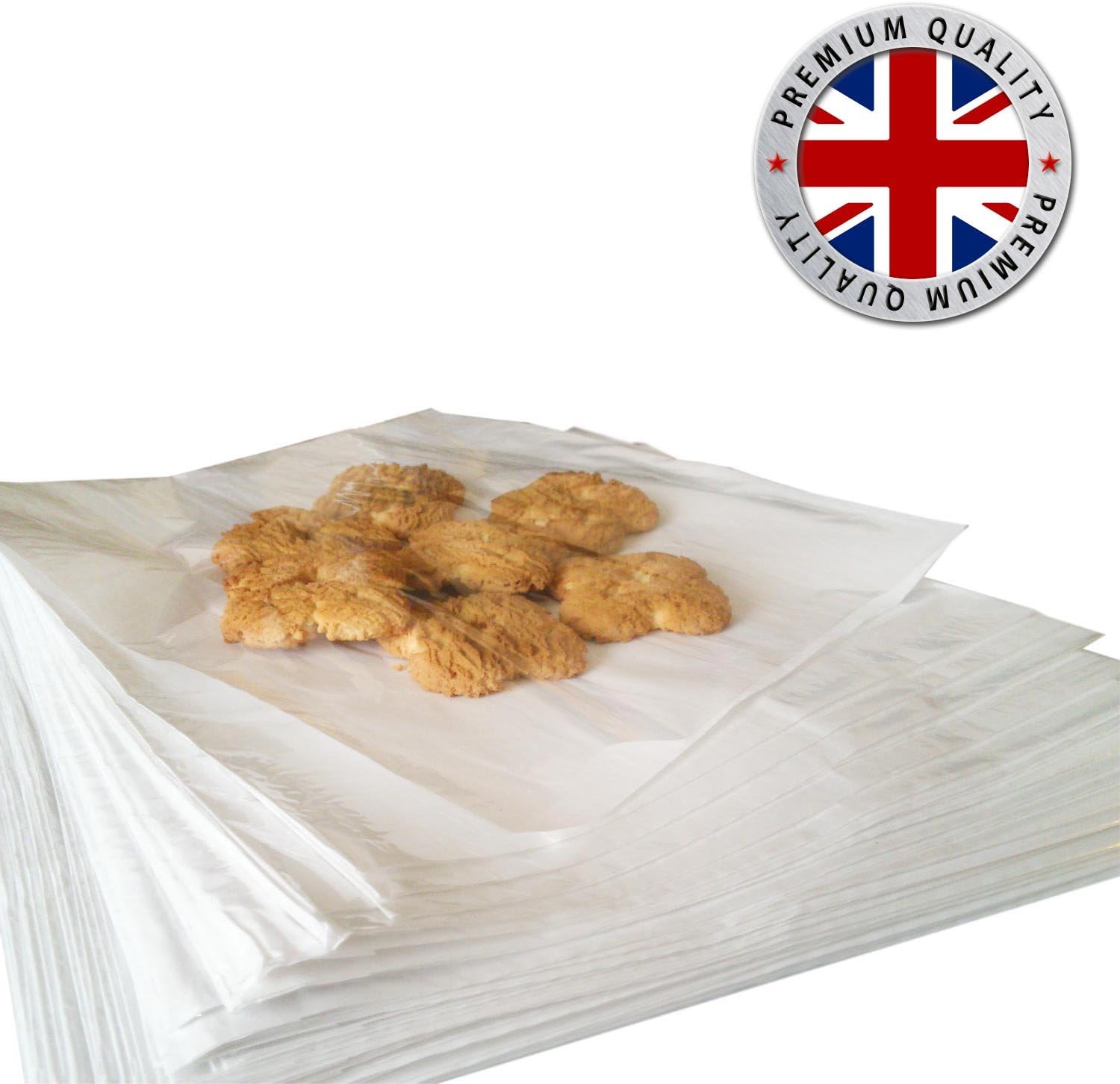 100 FILM FRONTED/FRONT CELLOPHANE WINDOW SANDWICH FOOD PAPER BAGS 10" x 10" (255mm x 255mm) - FREE DELIVERY