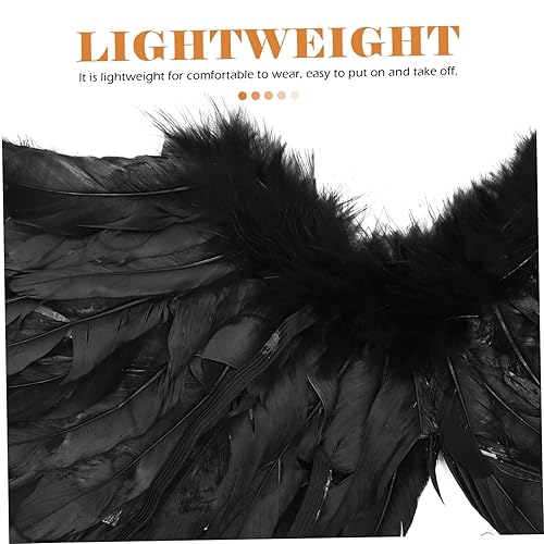 Miniatura 3 de WOFASHPURET 1 Set Angel Wings Headband Girls Accessories Princess Costume for Girls Kids Costume Angel Stick Girl Costumes Black Wings Wand Black