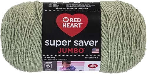 Miniatura 10 de Red Heart Super Saver - Ovillo de guacamayo gigante, paquete de 2 unidades de 10 onzas, acrílico, 4 medianos (peinado), 482 yardas, tejidoganchillo
