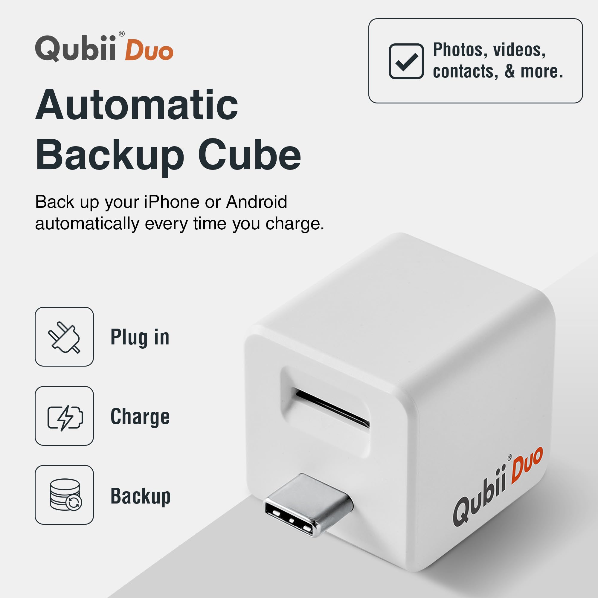 Amazon.com: Maktar Qubii Duo USB-C Auto Photo & Video Backup + USB