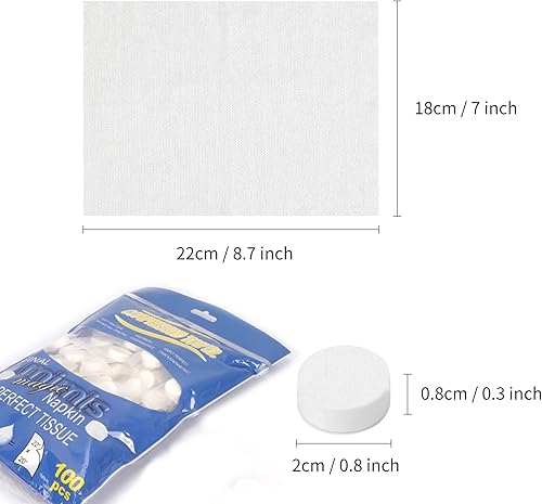 Miniatura 2 de Colorlife Toallas comprimidas, 100 unidades, desechables, portátiles, mini tabletas, tejido de algodón para monedas, para viajes, senderismo,