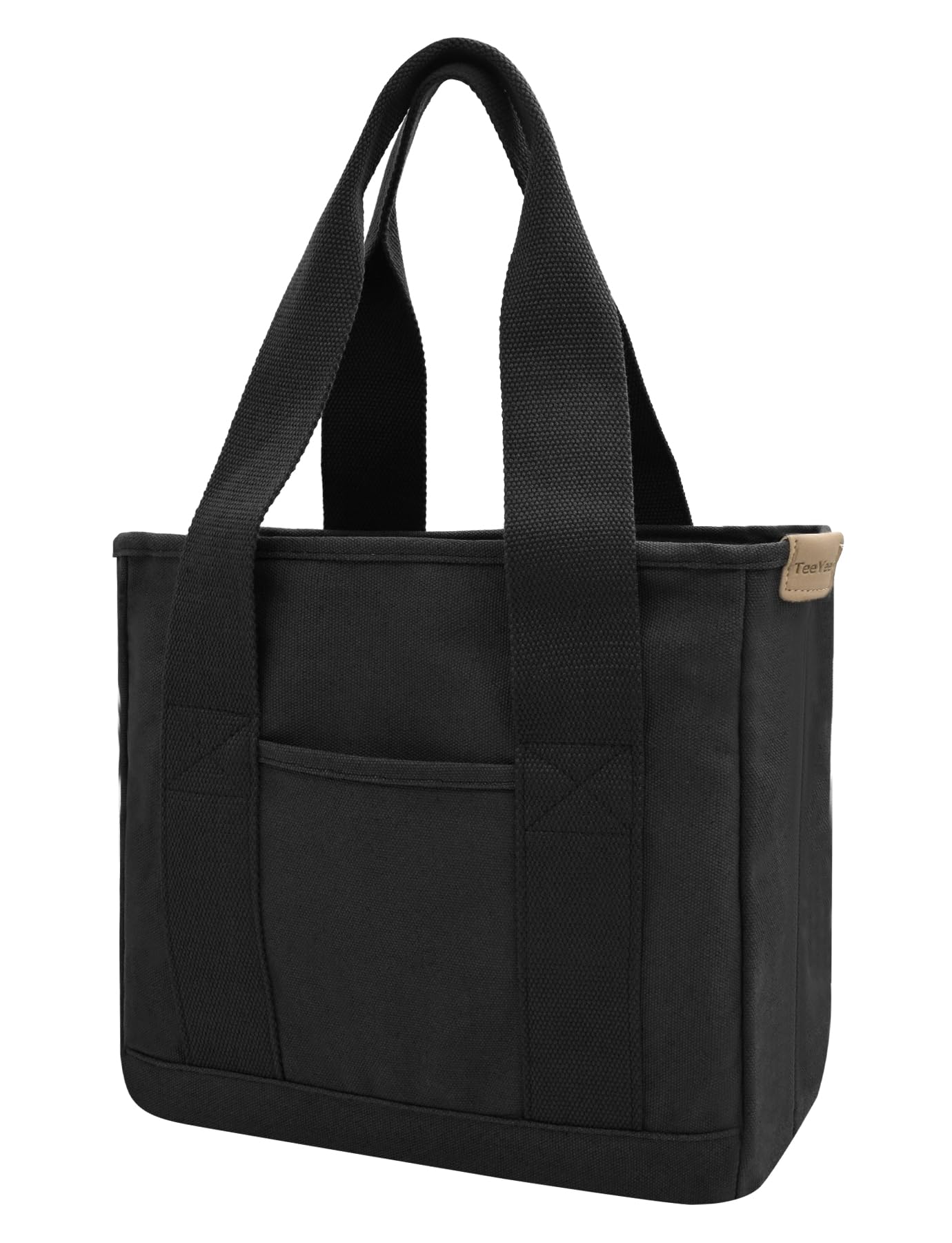 TeeYee 16oz Canvas Tote Bag Casual Multi pockets Handbags Large Capacity Shopping Shoulder Bag with Pocket Bags Work Purses | Shopper bag, Zipper