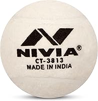 Nivia Heavy Tennis Cricket Balls Pack of 6 - Premium 120-130g Weight for Leather Ball Feel