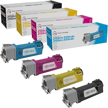 Amazon.com: Cartucho de tóner compatible LD para Dell Color Laser 2150 y  Dell multifunción 2155 de alto rendimiento (negro, cian, magenta, amarillo,  4 unidades) : Productos de Oficina