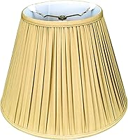 Vista 10 de Royal Designs Deep Empire - Pantalla plisada para lámpara, color beige, 6 x 12 x 9.25 pulgadas