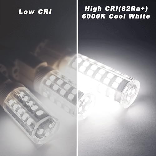 Miniatura 7 de ALIDE Bombillas LED E12 C7 de 6000 K, luz blanca diurna, equivalente a halógenos E12 de 60 W, base pequeña T6 de 120 V, E12 C7, 6 W, blanco frío