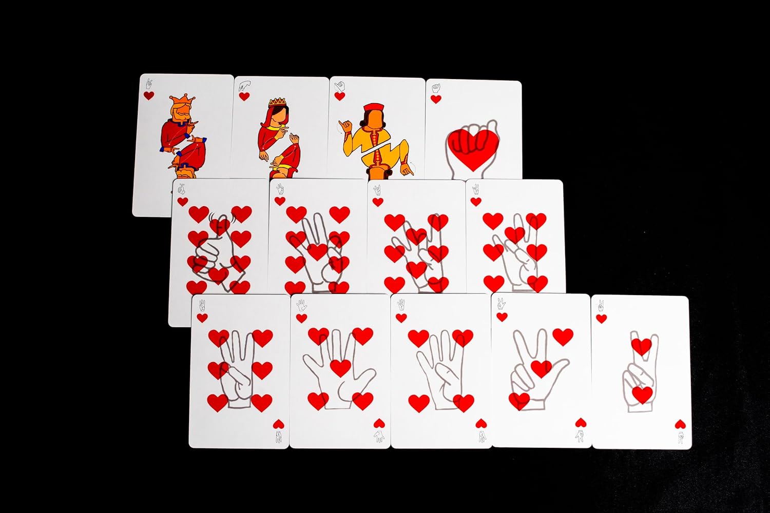 American Sign Language Playing Cards | ASL Handshapes, Standard Size Deck - Learn ASL While Having Fun!
