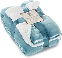 Vista 19 de Genteele Manta de Tiro Sherpa Súper Suave Reversible Ultra Lujosa de Felpa, 40 x 50 pulgadas, Negro/Gris