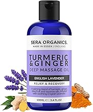 Turmeric Massage Oil for Arthritis Relief & Muscle Pain – 100% Natural, Anti-Inflammatory, Lymphatic Drainage, Joint & Nerve Soothing, Sleep Support – 100ml by Sera Organics