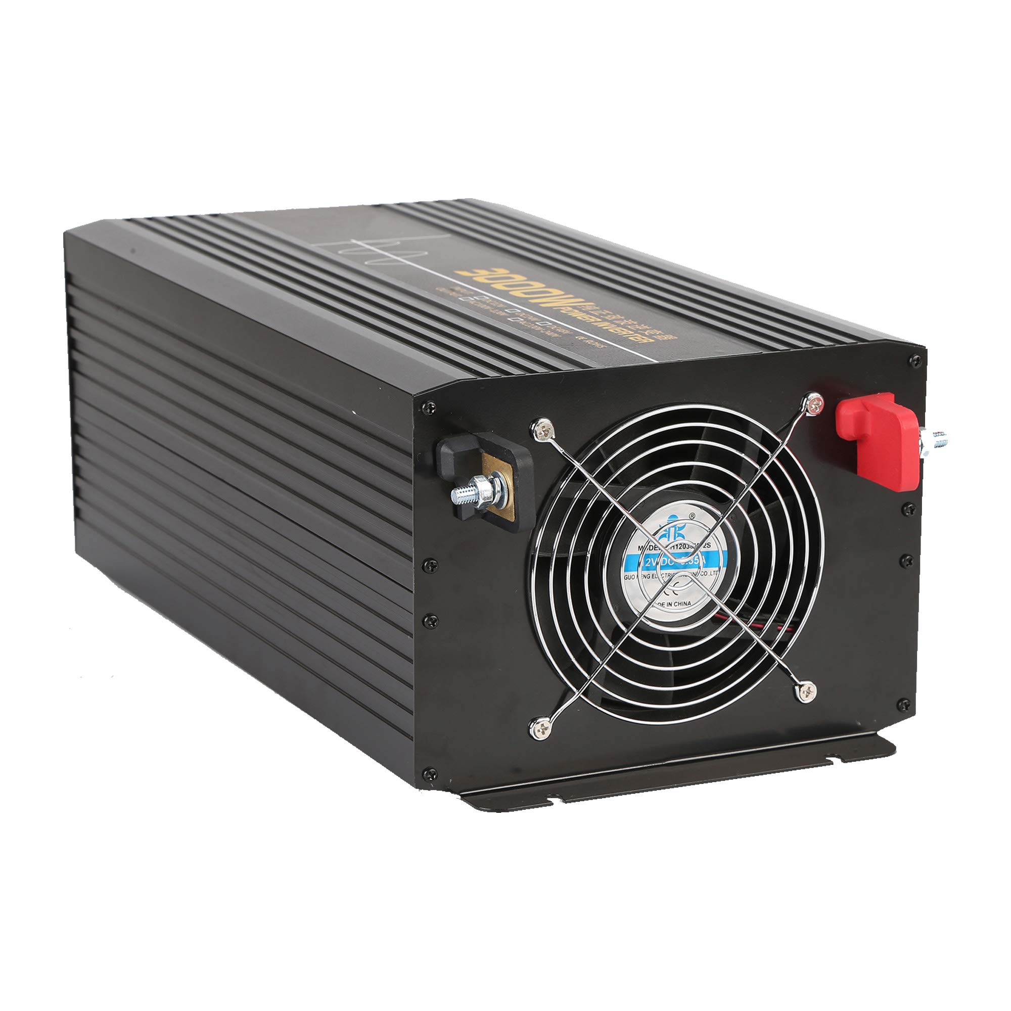 Reiner Sinus-Wechselrichter, 3000 Watt 12 V / 24 V DC Bis 110 V / 220 V, Mit Zwei Wechselstromsteckdosen Und USB-Anschluss Für Notfälle Im Wohnmobil-Solarsystem,Dc 12v