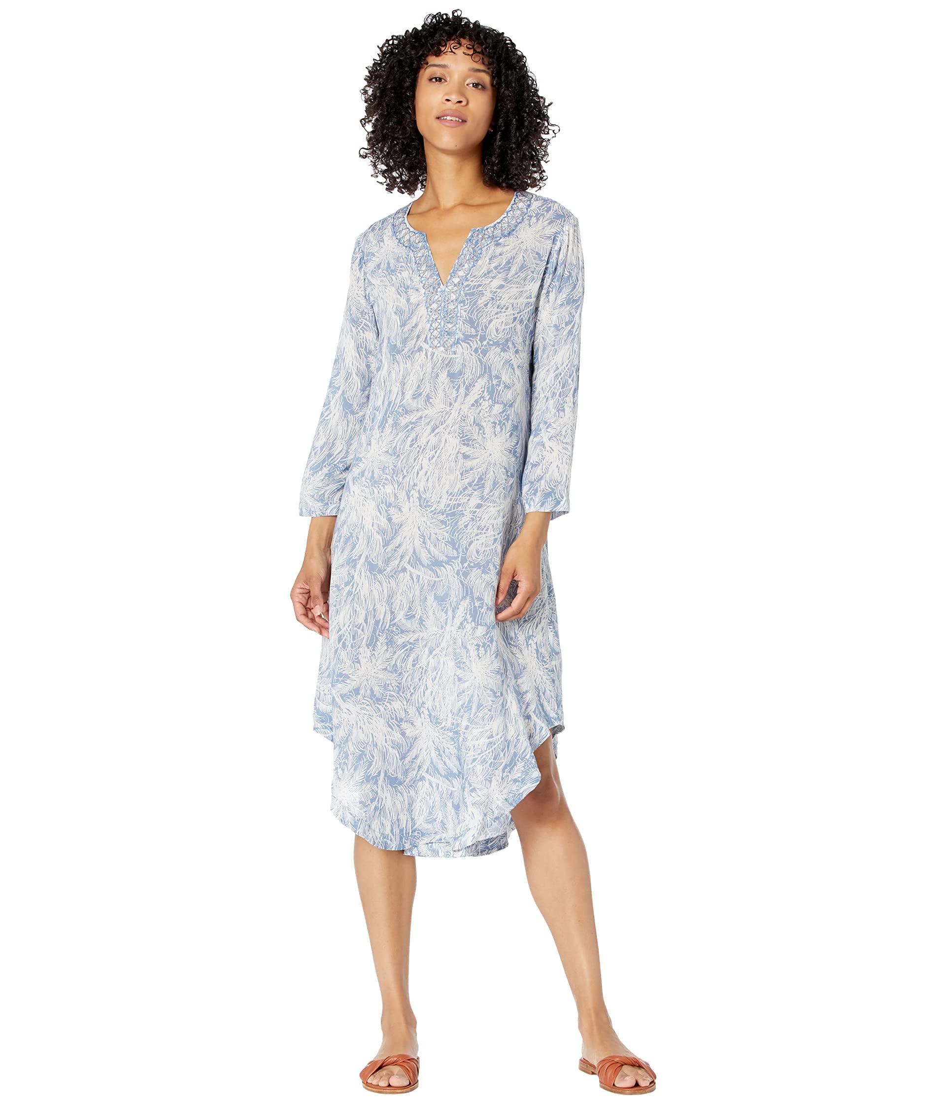 NIC+ZOE Bursting Palms Caftan