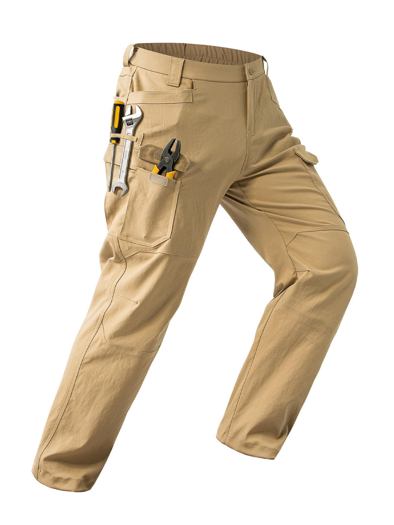 CLOAKA Cargohose Herren Leichte Arbeitshosen Ripstop Taktische Hosen mit Multi Taschen Outdoor Wanderhose