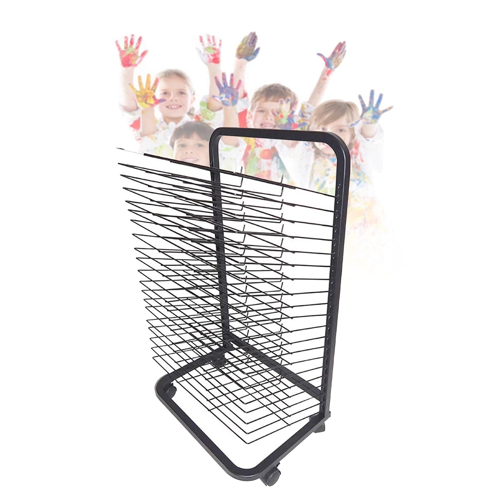 ZXFF Art Drying Rack, 20 Shelves, Drying Easel Art Studio, Educational Product Drying Rack, Space-saving Shelf (used For Artist Canvas, Paper, Painting) (Size : 20 layers)