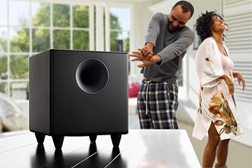 Audioengine S8 Powered Subwoofer 250W Wireless-Ready 8-Inch Bass Speaker for Home Theater, Music & Gaming - Black