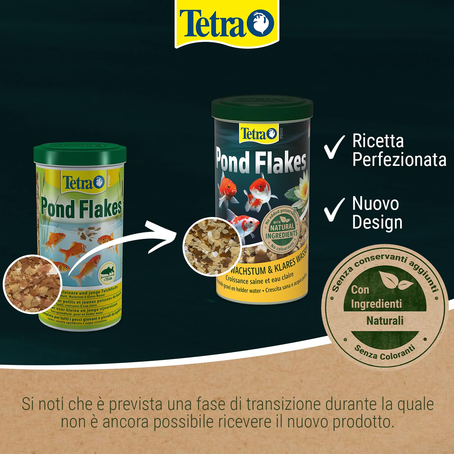 Tetra Pond Flakes 4 L Mangime in Fiocchi per Pesci Laghetto