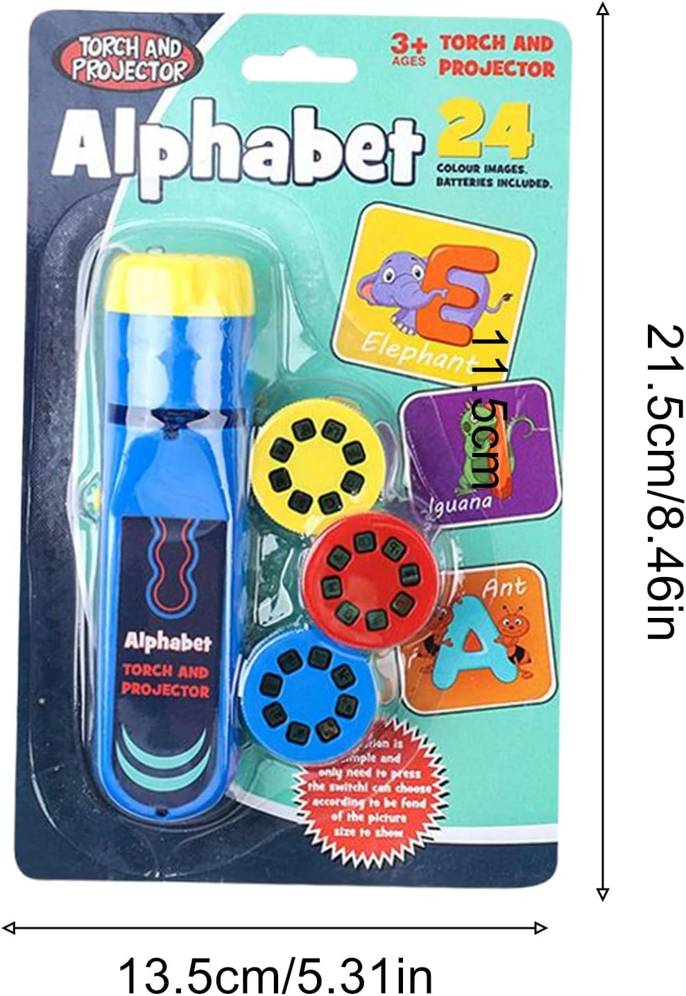 Kids Flashlight Projector – Educational Learning Story Torch, Interactive Image Projection Toy, Fun Visual Engagement for Boys Girls Camping Games Christmas Birthday Nights, Kids Room Projector