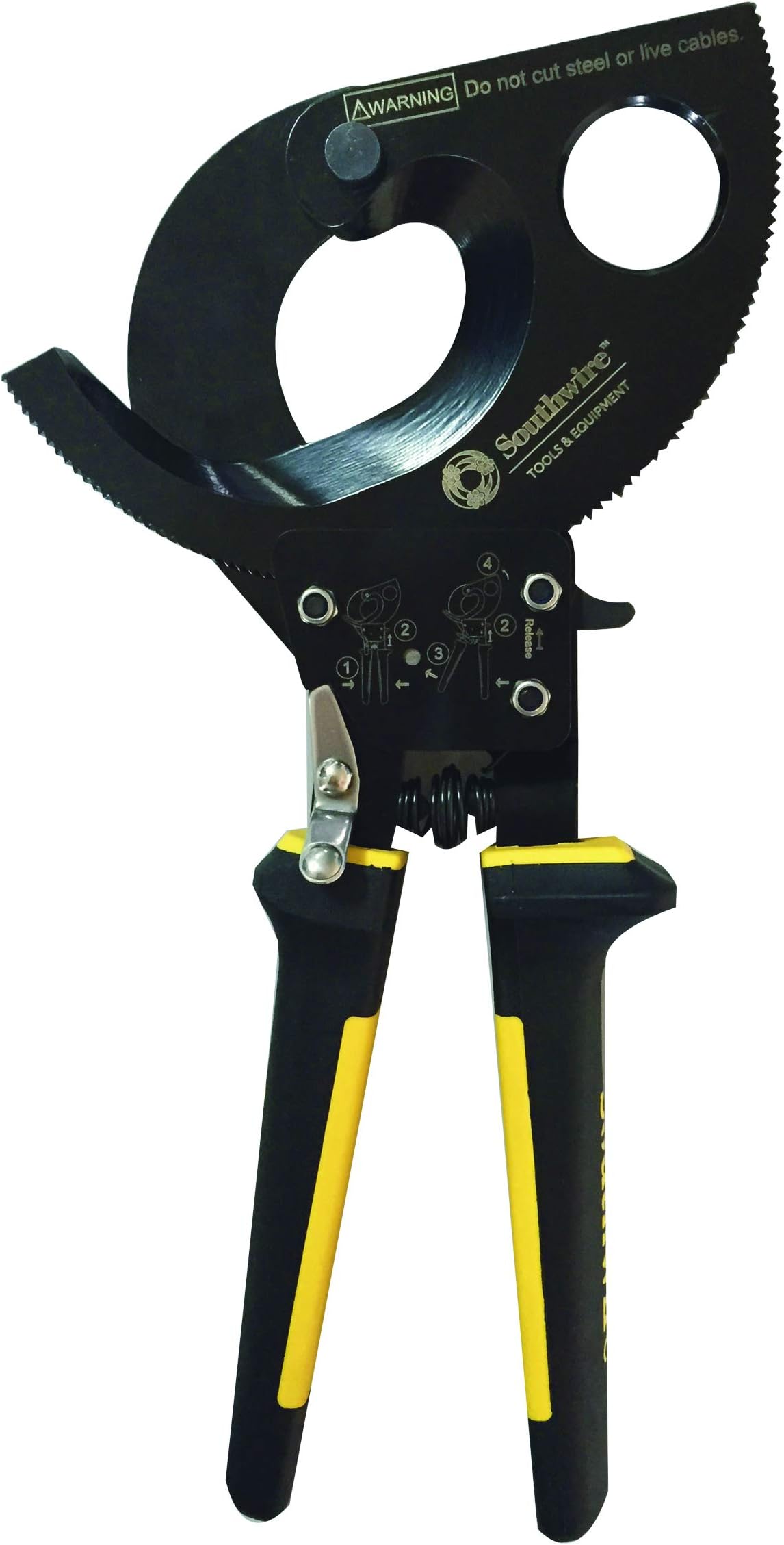 58277740 Tools & Equipment CCPR400 Heavy Duty Compact Ratcheting Cable Cutters with Comfort Grip Handles, Easy to Use Quick- Release Lever, Steel Blades, 750 kcmil CU/1000 kcmil AL