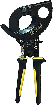 Southwire Cable Cutter Tool - Ratcheting Action for Smooth, Controlled Cuts - Hardened Steel Blades - Molded Grip - Cuts Copper & Aluminum Wire - 750 MCM Capacity
