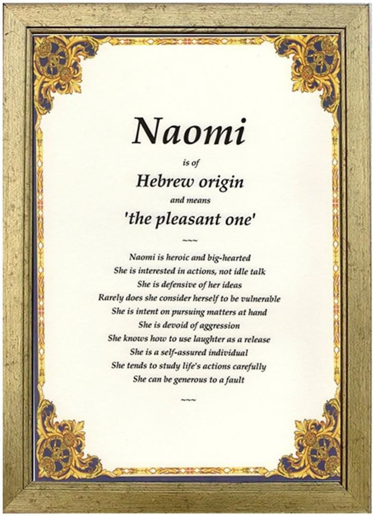 PERSONALISED FIRST NAME MEANING & ORIGIN GIFT in a regal Gold Border background - Unique & Ideal Birthday for a special man or woman