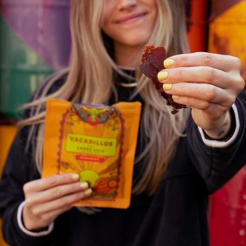 Miniatura 6 de Vacadillos Paquetes de bocadillos de carne seca Carne Seca, Habanero paquete de 3